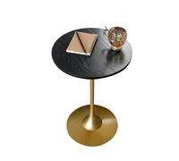 Moderno tavolo rotondo da bistrot a tulipano, tavolino da salotto nero per il tempo libero tavolino da balcone tavolo da tè 35 x 52 cm tavolo centrale per elegante decorazione domestica