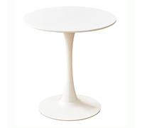 Moderno tavolo rotondo scandinavo a forma di tulipano, 80 cm, colore bianco e nero, ideale per caffetterie, negozi di tè al latte, balconi e cene per il tempo libero con sedie eleganti