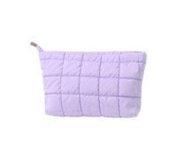 Moderno Trapuntato Caso Cosmetico Multi Uso Borsa Portatile per Cosmetici Essenziali Alla Moda Superfici Texture Robusto PU Multi Colore Organizzatori Cosmetici, Viola, Taglia unica