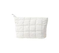 Moderno Trapuntato Caso Cosmetico Multi Uso Borsa Portatile per Cosmetici Essenziali Alla Moda Superfici Texture Robusto PU Multi Colore Organizzatori Cosmetici, bianco, Taglia unica