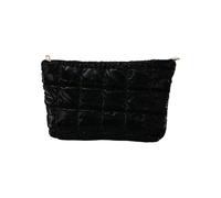 Moderno Trapuntato Caso Cosmetico Multi Uso Borsa Portatile per Cosmetici Essenziali Alla Moda Superfici Texture Robusto PU Multi Colore Organizzatori Cosmetici, Nero , Taglia unica