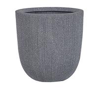 Moderno Vaso Per Fiori Gessato 44 x 44 x 48 cm Grigio Chios