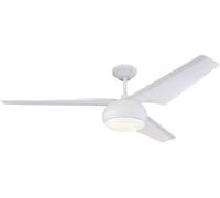 Moderno Ventilatore Con Lampada LED e Telecomando Madeline Bianco 142 CM [EEK: F]