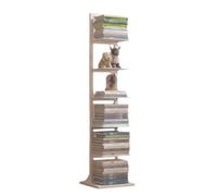 Moderno Verticale Torre Libro Torre Libreria Fluttuante Libreria In Metallo per Soggiorno Camera Da Letto Ufficio 4 Tier/5 Ripiani/6 Tier