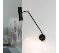 Licht-Erlebnisse Lampada da parete in metallo nero soggiorno corridoio camera da letto A: 45 GU10 max 35 watt interruttore cilindro moderno flessibile lampada da parete per interni EYE