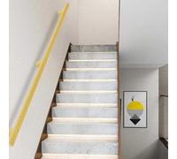 ModernRailing - Corrimano in ferro battuto antiscivolo, 15 m, per interni ed esterni, kit completo di montaggio a parete (350 cm)