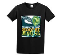 Modest Mouse Missed The Boat Unisex 100% Cotton Short-Sleeve T-Shirts Black XXXL
