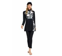 Modest Swimsuit for Women Plus Size Bukini for Girls Full Coverage Bathing Suit Swimming Costume(M,J9)