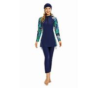 Modest Swimsuit for Women Plus Size Bukini for Girls Full Coverage Bathing Suit Swimming Costume(S,J7)