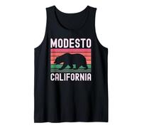 Modesto California 209 Central Valley Norcal City Cali Bear Canotta