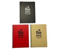 Modestone - Blocco note impermeabile, formato A5, 100 pagine, 50 fogli, 210 x 148 mm, colore: Marrone chiaro