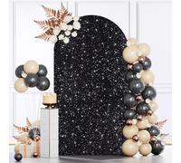 MODFUNS Copertura per arco con paillettes, 1,8 m, in spandex con paillettes, con tessuto glitterato, per feste di nozze