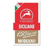 Modiano 300083 Carte da Gioco SICILIANE Anniversario dei 150 anni Rosso