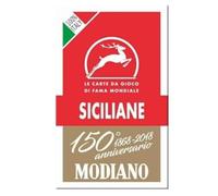 Modiano 300083 Carte da Gioco SICILIANE Anniversario dei 150 anni Rosso