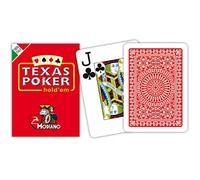Modiano 300375 Texas Poker 2 Jumbo Index, Rosso