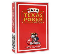 Texas Poker Tenere Em Rosso Colore Giocare Carte Modiano Jumbo Indice Misura New