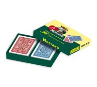 Modiano 98 Poker 2 Carte da Gioco Mazzi Scatola Set Edizione Limitata Rosso Blu