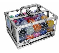 Modiano Box in alluminio trasparente - 400 chips da 14g