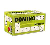 Modiano Domino Avorio/Verde - Gioco da Tavola Classico per Tutta la Famiglia - Tessere Bicolore Eleganti - Qualità