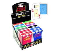 Modiano Espositore 12 pz. Texas Poker 2 Jumbo Index, Colore Arancione, Blu, Rosso, Viola, Marrone, Scuro, Verde Chiaro, Nero, Grigio, 3005468
