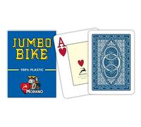 Modiano Poker Bike Trophy 2 Jumbo Index Blu - Carte da Poker e Texas Poker 100% Plastica - Resistenza Professionale - 100% Made in Italy