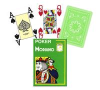 Modiano Poker Carte da Gioco Ponte Verde Chiaro 4 Jumbo L Indice Plastica Nuovo