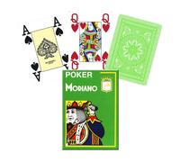 MODIANO Poker Carte da Gioco Ponte Verde Chiaro 4 Jumbo L Indice Plastica Nuovo