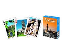 Modiano Poker Toscana Blu - Carte da Poker e Ramino in Cartoncino Duplex 320 g/m² - Ideali per Burraco, Canasta, Scala 40, Ramino e Solitari - 100% Made in Italy