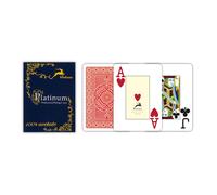 Modiano Ramino Red Deck Mazzi Carte Jumbo Index In Plastica Acetato