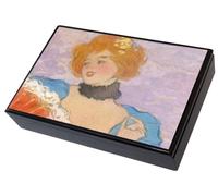 Modiano Scatola in legno laccato Donna La Rossa con 2 mazzi da poker