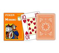 MODIANO Texas Poker 4 Jumbo Index arancio - Carte da gioco Texas Poker 300485