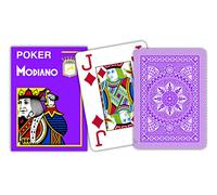 MODIANO Texas Poker 4 Jumbo Index viola - Carte da gioco Texas Poker 300484