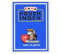 MODIANO Texas Poker 4 Mini Index azzurro - Carte da gioco Texas Poker 3005372