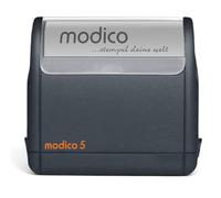 Modico Timbro Personalizzato Preinchiostrante - Impronta 24x63 mm, Inchiostro Vari Colori, Max 6 Righe (Montatura Nera)