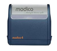 Modico Timbro Personalizzato Preinchiostrante - Impronta 60x20 mm, Inchiostro Vari Colori, Max 5 Righe (Montatura Blu)
