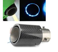 Modifica auto Fibra di carbonio Coda luminosa Gola Luci a LED Tubo di scarico pe