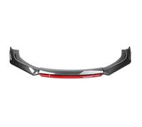 Modifica Auto Paraurti Anteriore Labbro Mento Spoiler Splitter Diffusore Kit Trim Diga Dell'aria Canard Splitter Guard Per Nissan GT-R 2009-2021(Carbon Fiber and Red)