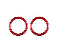 modifica dell'auto Compatibile con BMW Serie 1 E81 E82 E87 E88 2008 2009 2010 2011 2012 2013 Auto Portiera Altoparlante Suono Anello Interni Rifiniture Stile(Red 2pcs)