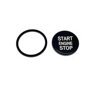 modifica dell'auto Compatibile con per T-Roc per Arteon 2018-2019 per Jetta MK7 2019 pulsante di avviamento motore dell'auto anello copertura per chiave accensione(2Pcs Set Black)