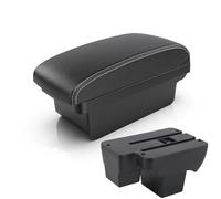 Modifica Interna Del Bracciolo Dell'auto Per Per Polo 2020-2024 Accessori Per Console Centrale Con Doppio Vano Portaoggetti Nero Rifiniture interne(A white line)