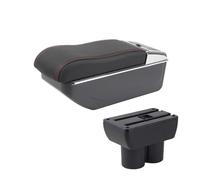 Modificato Bracciolo Interno Auto, Console Centrale, Scatola Portaoggetti Con Portabicchieri, Accessori Per Suzuki Per Jimny 2002-2018(Red line)