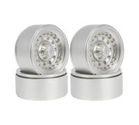 Modifiche RC Per TRX6 Per TRX4 Per SCX10 III Per Wraith Per Capra VS4-10 Gen8 CC01 1/10 Cerchi In Alluminio Bulloneria Beadlock Crawler RC(4pcs Silver)