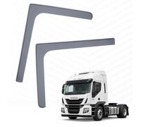 Modifycar - Deflettori compatibili con IVECO STRALIS HI WAY 2013 in poi - Vetro acrilico durevole - Deflettori anteriori fumè per finestrini - Installazione interna - 2 pezzi