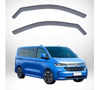 Modifycar - Set di 2 deflettori anteriori per finestrini auto, compatibili con VW Transporter, Caravelle | T7 | modelli dal 2022 in poi | 2 pezzi | Colore fumoso scuro