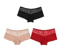 MODINK Mutande Donna Cotone 3 Pezzi da Donna Mutandine da Donna Soft Boxer Lingerie Traspirante Comodo Boyshorts Seta di Seta Biancheria Intima Sport Underpants-Set 2-l-3pcs