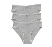 MODINK Mutande Donna Cotone 3pz Semplice Biancheria Intima del Cotone per Le Donne Colore Solido Comfort Brief Donne Mutandine Traspiranti Sport Bikini-Grigio Grigio Grigio-xxl-3pcs