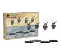 Modiphius Entertainment: Fallout: Wasteland Warfare - Robots: Eyebots - 4 Figures, 32mm Unpainted Resin RPG Miniatures, Nuka World, Tabletop