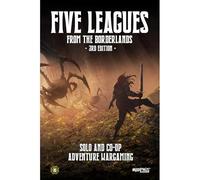 Modiphius Intrattenimento: Five Leagues from The Borderlands (3a edizione) - Libro di giochi di ruolo con copertina rigida, gioco di guerra avventura solitario e cooperativo, gioco di strategia da