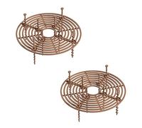 Modixun Confezione da 2 griglie per vasi da fiori, tagliabili, con picchetti profondi, tappi per scavare cani, gatti, copertura per vasi a griglia per piante, diametro 19 cm