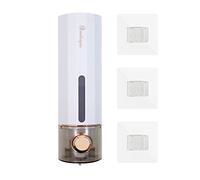 Modixun Dispenser di sapone liquido da parete da 450 ml, dispenser di sapone per le mani da doccia, dispenser autoadesivo per shampoo con 3 adesivi per bagno, cucina, bianco